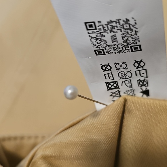 Zara Women's Tan Cotton Trousers, High-Waisted, Wide-Leg, Size Small. - Picture 12 of 16